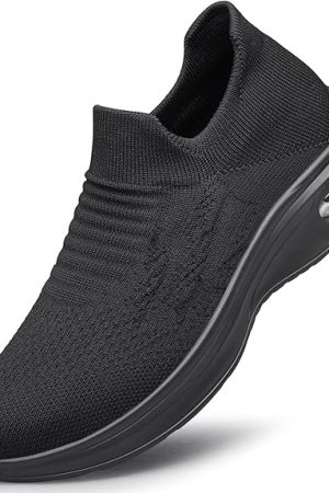 Mens Walking Shoes Slip on Lightweight Running Shoes