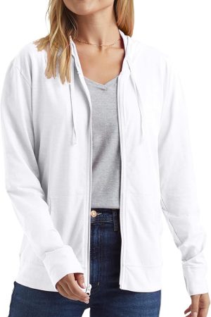Women’s Slub Knit Full-Zip Hoodie