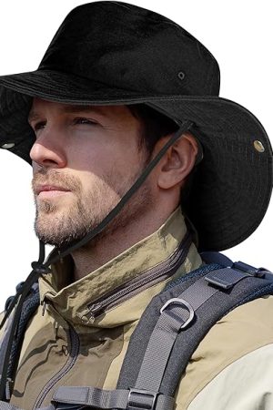 100% Cotton Bucket Hat Wide Brim Hiking Fishing Safari Garden Hat